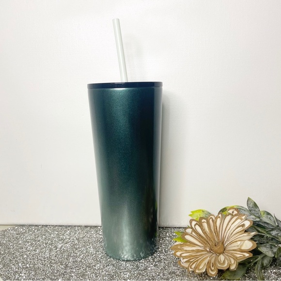Starbucks Stainless Steel Cold Cup Teal Green Gradient Siren 16oz Nwt - Picture 3 of 4